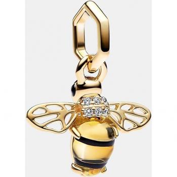 Pandora Sparkling Bee Dangle Charm with 14K Gold Coating
