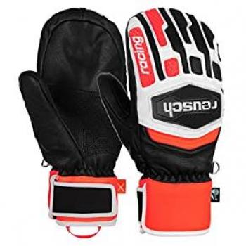 Manoplas Reusch Worldcup Warrior Team Unisex Negro/Blanco/Rojo Fluorescente
