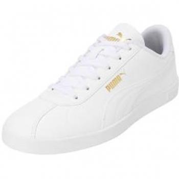 Zapatillas casual Puma Club II SL unisex, color blanco puro con detalles dorados, talla 38 (5 UK)