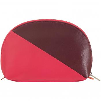 Neceser de maquillaje Dudu de piel con cremallera multicolor