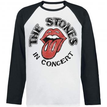 Rolling Stones The In Concert Camisa Manga Larga Negro-Blanco S