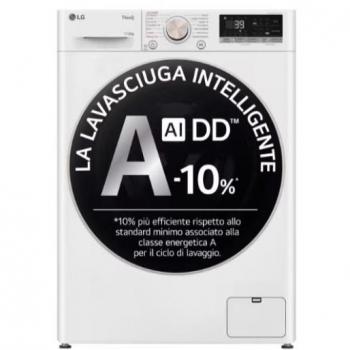 Lavasciuga LG R7 D4R7011TSWG 11/6 kg, AI DD, Clase D, 1400 giri/min, TurboWash 360, Vapore, Wifi
