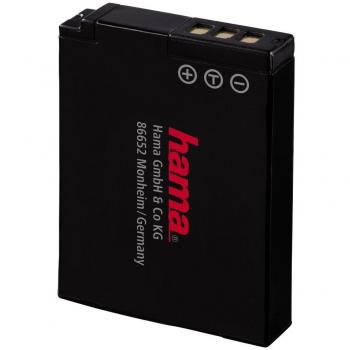 Hama - DP 349 Li-Ion Battery f/Nikon, Litio-Ion, 1000 mAh, 3.7 V, 44 x 32 x 8 mm, Plata