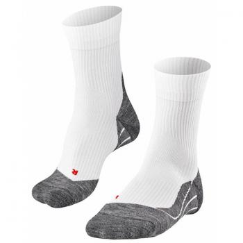 Falke TE4 Calcetines Deporte Hombres - Blanco, Gris