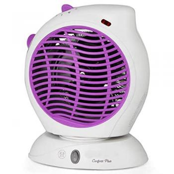 Calefactor vertical oscilante Orbegozo 2000W morado con control ajustable de temperatura y función ventilador