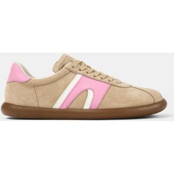 Zapatillas de piel Camper Pelotas Soller beige rosa para mujer con cordones - Talla 39
