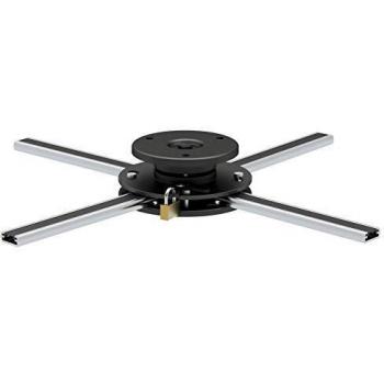 Soporte de techo orientable para proyector – Soporte fijo inclinable proyector – Negro