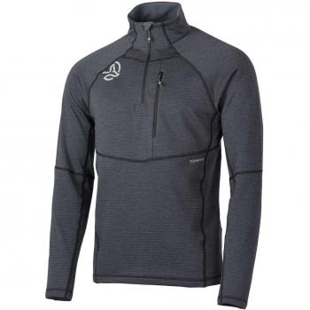 Camiseta Forro Polar Ternua Momhill 1/2 Zip Hombre Gris Ballena Negro L