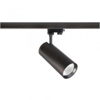 Foco LED Trifásico Orientable 20W 4000K Negro para Pista y Escaparates
