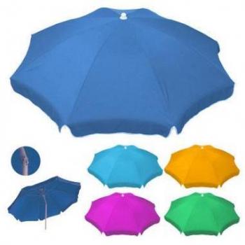 Sombrilla de Playa en Poliéster, 180 cm de Diámetro, Colores Variados