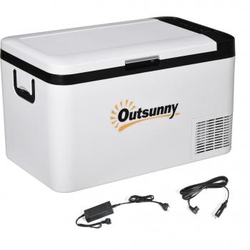 Outsunny Nevera Congelador Compresor 25L Hasta -20ºC con Luz LED