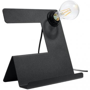 Lámpara de Mesa Incline Negro E27 1 Bombilla Acero LEDBOX 24cm