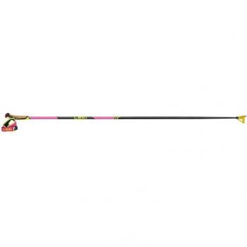 Bastones de senderismo Leki PRC 750 para mujer (rosa neón/amarillo neón/negro)