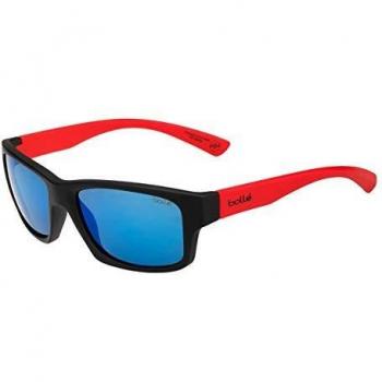 Bollé Holman Floatable HD Polarized Sports Sunglasses - Matte Black/Red/Offshore Blue