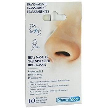 Adhesivos Nasales Transparentes Pharmadoct, 10 Unidades, Fácil Respiración