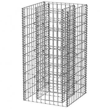 vidaXL Jardinera de gaviones de acero 50x50x100 cm