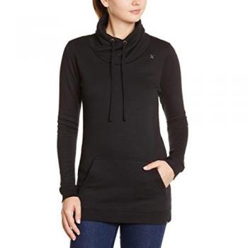 Hurley Sweatshirt Revolve - Punto deportivo para mujer, color negro, talla L