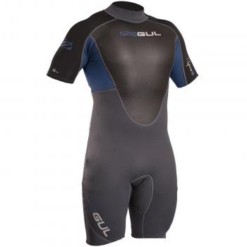 Gul 2018 Response 3/2mm Back Zip Shorty Wetsuit Blue/Graphite RE3319-B4 Wetsuit Sizes - Medium Tall