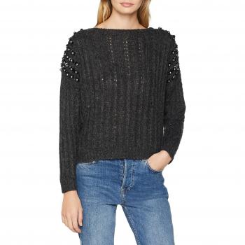 MOLLY BRACKEN Ladies Knitted Sweater Premium, Jersey para Mujer, Gris Dk Grey,