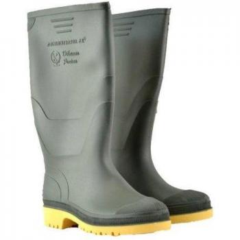 Dikamar Administrator Wellington Boots for Men, Green, UK Size 11, Plain Rubber Wellingtons