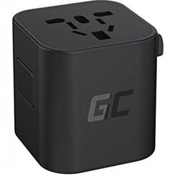 Adaptador Universal Green Cell TripCharge AC100-240 - Alta Potencia 880-1840W 110-240V Negro