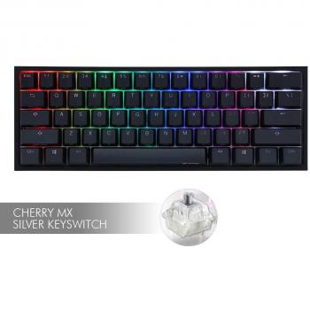 Ducky One 2 Mini Gaming, MX-Speed Plata, RGB-LED, Negro