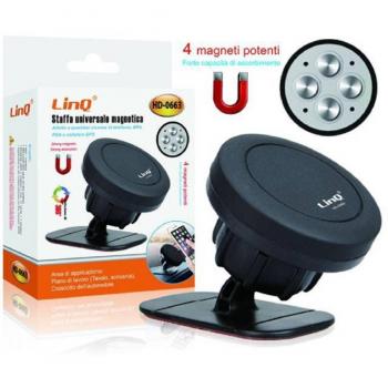 Soporte Magnético Universal para Smartphone y GPS HD-0663 - Cruscotto/Salpicadero/Coche/Mesa
