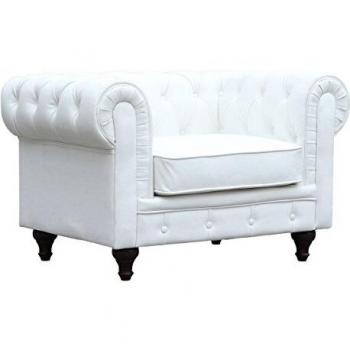 habitatetjardin Sillón Chesterfield Aliza - Blanco
