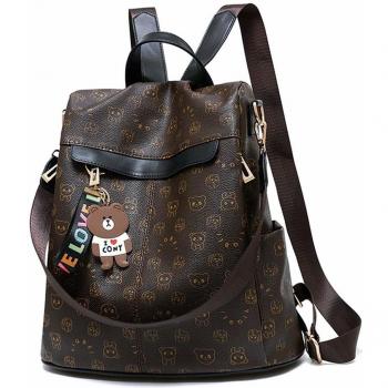 Mochila de las mujeres antirrobo impermeable mochila casual monedero de cuero de la PU bolsa de hombro de la escuela ligera