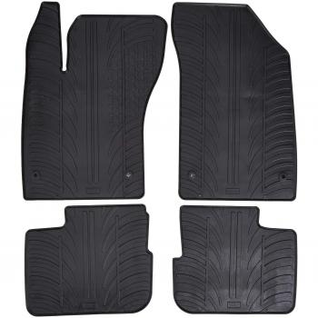 Alfombrillas de goma Gledring para Fiat Tipo Sedan 2016- (transmisión manual) - Juego de 4 piezas con clips de montaje