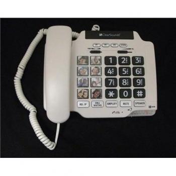 CLEARSOUNDS CSC500 Amplified Spirit Phone - Amplified telephone, designed for individuals with hearing loss, features adjustable volume control up to 50 decibels, visual ringer indicator, large buttons for easy dialing, built-in answering machine, and
