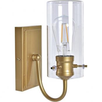 Lámpara de Pared DKD Home Decor Cristal Dorado Metal Transparente 220 V 50 W