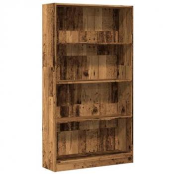 Estantería de madera de ingeniería color envejecido 80x24x143 cm Marrón