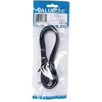 VALUELINE P22000B10 Cable Jack 3'5MM M-M ACOD, Negro