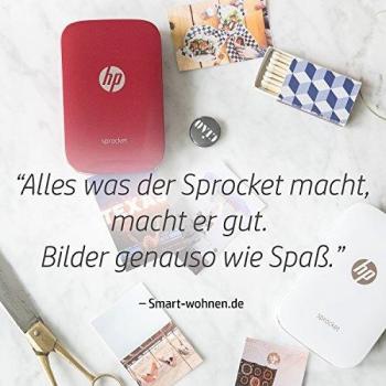 HP Sprocket 2 en 1 - Impresora portátil para smartphone y cámara instantánea, color blanco