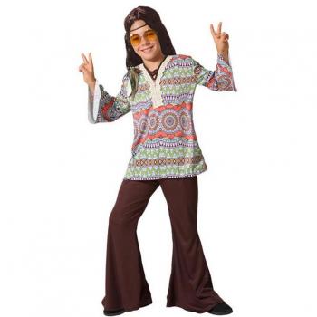 Disfraz de Hippie para niño con estampado, talla 3-4 años