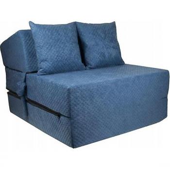 Colchón de lujo Viking Choice - azul marino - colchón de camping - colchón de viaje - colchón plegable - 200 x 70 x 15 cm - con almohadas