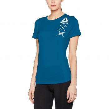 Reebok Ac Graphic Tee Camiseta, Mujer, Turquesa