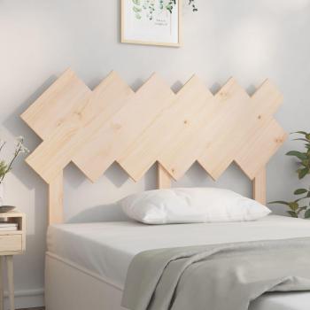 Cabecero para cama de madera maciza de pino blanca 132x3x81 cm