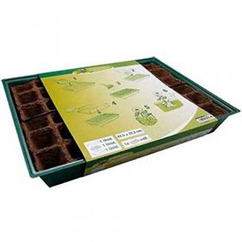 Biotop Kit semillero con 24 macetas de turba de 4 x 4 cm