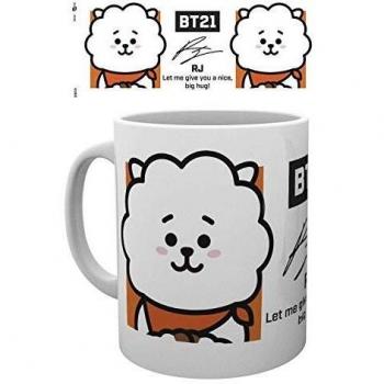 Taza BT21 RJ - 320 ml - Cerámica Multicolor - Merchandising Oficial