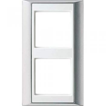 Marco Embellecedor de Aluminio Blanco Alpino Doble 93x160mm JUNG 0712128171