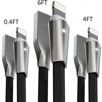 iPhone Cable, Aimus 3 unidades 0.15M+1.2M+1.8M Cable de carga Lightning a USB for iPhone X 8 Plus 7 Plus 6S Plus 6 Plus SE 5S 5C, iPad Mini 2 3 4 Air IOS11