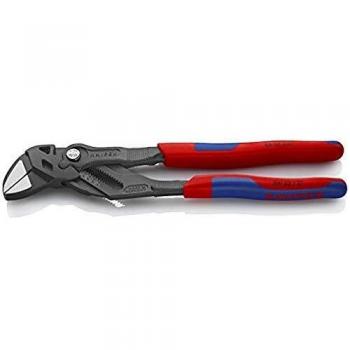 Knipex Tenazas llave alicate y llave en una sola herramienta gris atramentado, con fundas multicomponentes