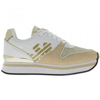 Emporio Armani - Zapatos de Cordones para Mujer Blanco 37 EU