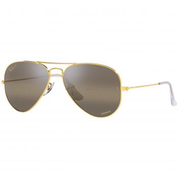 Ray-Ban RB3025 Aviator Large Metal Polarized Sunglasses 9196G5 Gold Unisex Pilot Size 58