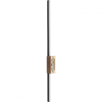 Aplique de Pared LED Flash, Negro/Nuez, Altura 79 cm, 1 Luz
