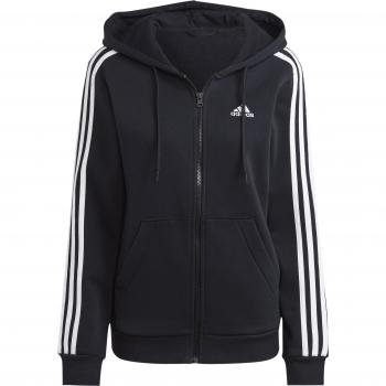 Adidas Women's 3-Stripe Fleece Hoodie - Size: Large, Color: Black (BLK), Gender: Female