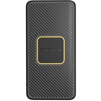 OtterBox Power Bank 10,000 mAh - Cargador Qi 10W inalámbrico de carga rápida, con puertos USB-A y USB-C de 18W, indicador de carga LED, diseño fino y resistente a ca