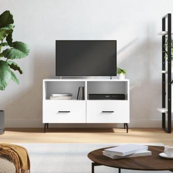 Mueble para TV madera contrachapada blanco brillo 80x36x50 cm vidaXL